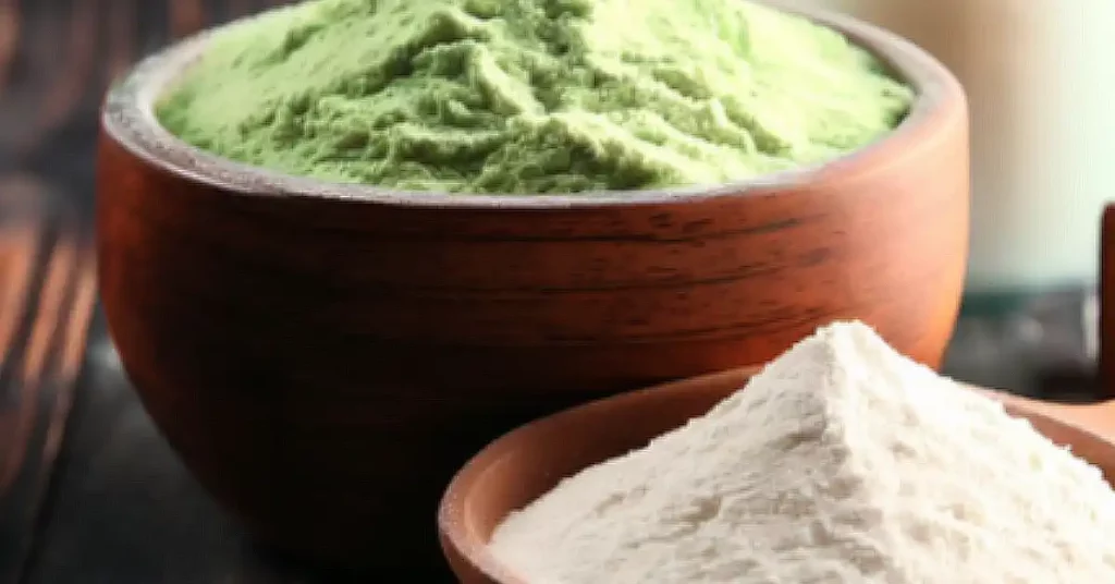 Mixing L-Glutamine with Greens Powder